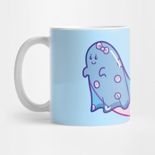 blue spooky ghosty Mug